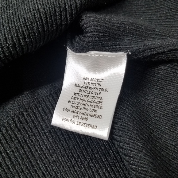 JM Collection Black V Neck Pullover Sweater - Picture 8 of 8